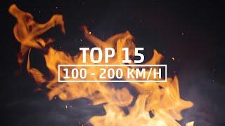 TOP 15  100 – 200 KMH Accelerations – BMW M5 MB A45 S AMG Lamborghini Urus KIA Stinger GT etc.