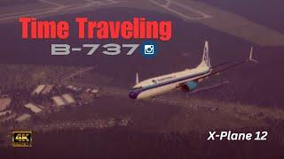 TIME TRAVELING ARLINES? Retro footage of a modern day 737 -800
