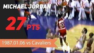 Ron Harper Defending MJ? Michael Jordan 27 pts vs Cavaliers 1987.01.06