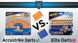 Nerf Accustrike Darts vs. Elite Darts