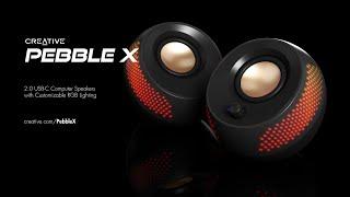 Creative Pebble X – 2.0 USB-C Computer Speakers with Customizable RGB Lighting