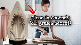 How to clean your steam iron plate in SECONDS and NO DAMAGE old family recipe