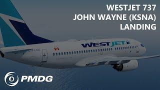 P3Dv5.1 PMDG WestJet 737 - Bouncy Touchdown into John Wayne CYVR-KSNA