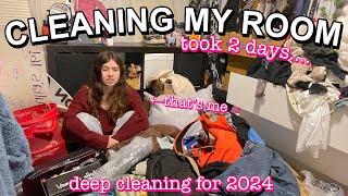 CLEANING MY ROOM 2024 I new year deep clean with me cleaning motivation 