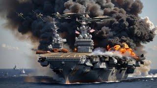 10 MINUTES AGO Russian Yak130 fighter jet sinks USs most expensive aircraft carrier