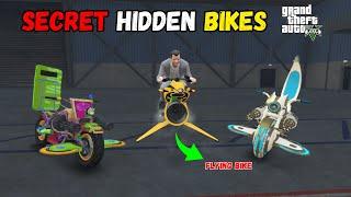 Top 10 Secret Hidden bike locations in Gta 5   Flying Bike  Laser Gun Bike In Gta 5