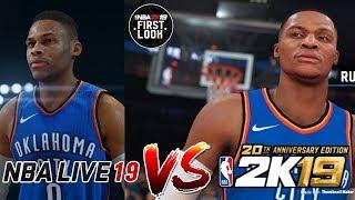 NBA 2K19 VS NBA LIVE 19 GRAPHIC COMPARISON 2K19 VS LIVE 19 GAMEPLAY COMPARISON FACE GRAPHICS COMPARE