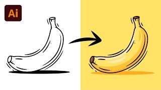 Adobe Illustrator Tutorial - Create a Banana Vector HD