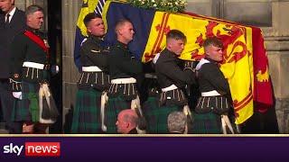 Queens coffin leaves St Giles Cathedral