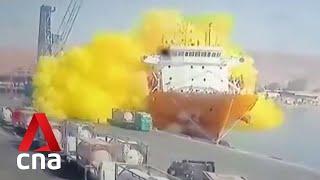 Chlorine gas leak at Jordan port kills 12 injures hundreds