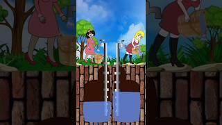 greedy girl VS poor girl #shorts #cartoon #animation #anim dream girl