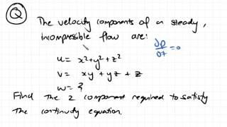 Continuity Equation Example  Fluid Mechanics