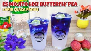 GREAT FOR SUMMER ICE SPARKLING SODA BUTTERFLY PEA LECHE MOJITO ICE  FRESH DRINKS SELLING IDEAS