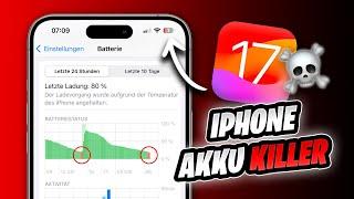 iOS 17 Akku schnell leer? 🪫 DAS musst du TUN um Akku zu sparen ...