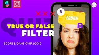 Spark AR Tutorial  QuizTrue or False Game Score Counter & Game Over Logic