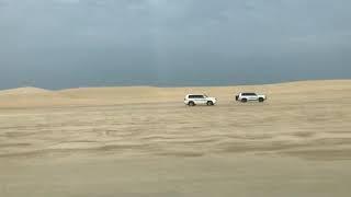 A desert drive at inland sea Qatar