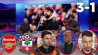 MOTD  Arsenal vs Southampton 3-1 Analysis  Ian Wright & Mikel Arteta & Martinelli reaction