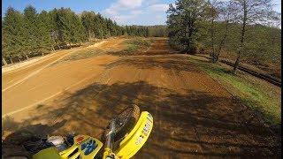 Suzuki RM250 Vintage Pinned on modern track  Go Pro