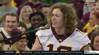 Gopher Football TE Samuel Pickerign Plays Halftime Concert at 2022 Minnesota Spring Game