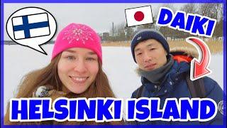 Speaking Finnish with Daiki  Helsinki Winter Fox Spotting & Translating Street Signs