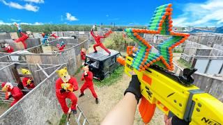 Nerf War  Amusement Park Battle 77 Nerf First Person Shooter