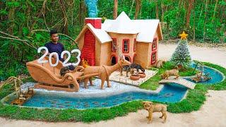 Build Dog a House Happy New Year 2023 And Fish Pond For Redfish