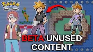 Beta Unused Content of Pokemon FireRed & LeafGreen  Cut Content