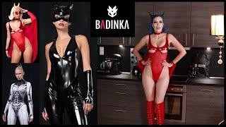 HALLOWEEN COSTUME Try On Haul by Badinka Body Catwoman PVC Catsuit Robot Bodysuit