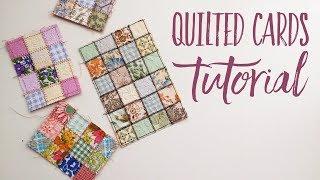 DIY Quilted Card Tutorial  Easy Quilted Paper  Using Your Scraps  & FREE Printable