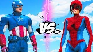 Captain America vs Girl Spiderman - Epic Battle