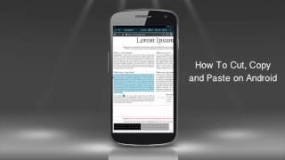 How to Cut Copy and Paste Text on Android Phone