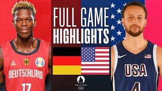 USA vs GERMANY EXHIBITION FULL GAME HIGHLIGHTS  2024 Paris Olympic Games Highlights Today 2K24