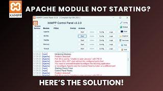 Xampp Apache Module Not Starting Port 80 Solution