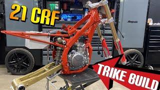 21 CRF450R THREE WHEELER Build  250R THEME part 1