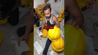 How Construction Hard Hats Are Really Made 🟡‍️ #funny #suprise #howitsmade