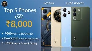 Top 4 Best Smartphone Under 8000 in March 2024  Best Entry-Level Phone Under 8000 in INDIA 2024