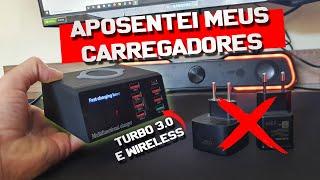 MULTI CARREGADOR X9 carregando vários aparelhos juntos Dock Carregador wireless e turbo