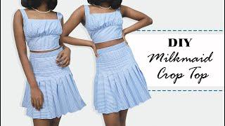 DIY Milkmaid Top  Cottagecore Crop Top Tutorial  Pattern & Sewing Tutorial