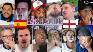 ENGLAND FANS FURIOUS REACTION TO SPAIN 2-1 ENGLAND EURO 2024