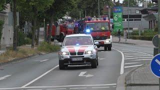 Lustiger Autofahrer + Helikopter Einsatzfahrten der Feuerwehr Rheine