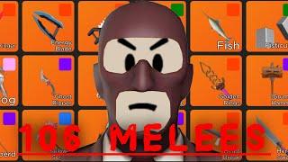 Roblox Arsenal  Backstabbing with EVERY MELEE that i own