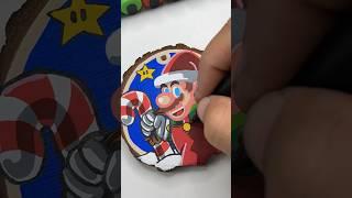  Drawing Mario but on a Christmas Ornament #christmas