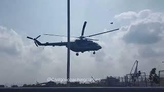 Air force chopper landing  