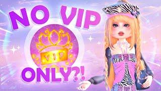 PLAYING WITHOUT VIP In DRESS To IMPRESS ROBLOX..?