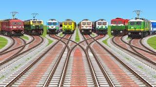 Eights Bhartiy Trains Crossing Indian Branched Railroad Crossings Tracks  indian railways