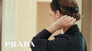Emma Watson gets ready for Prada FallWinter 2024 Womenswear Show in Milan