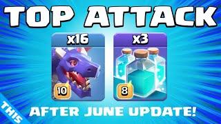 *JUNE UPDATE* 16 x DRAGONS + 3 x CLONE SPELLS = WOW BEST TH15 Attack Strategy  Clash of Clans
