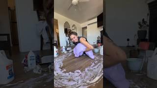 making 3 gallons of slime on the floor 