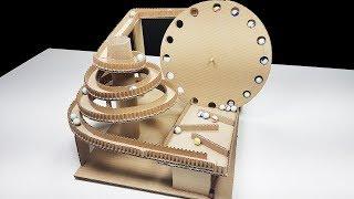 How to make marble automatic Run machine for cardboard racing circuit for marbles