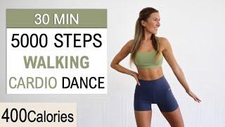 5000 STEPS IN 30 MIN - Walking Cardio Dance Workout to Burn Fat Mood Booster No Repeat No Jumping